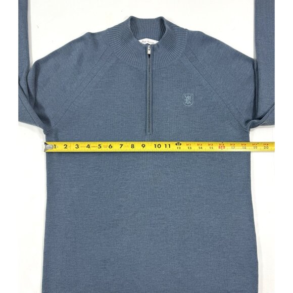 Peter Millar Womens Merino Wool 1/4 Zip Sweater Sz Large Brook Hollow Golf Club - Picture 12 of 13